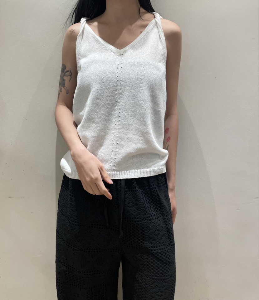 NEOUL東大門實拍女裝新品真品26春夏熱賣時尚職業吊帶背心NEOUL/ahin雙領標簽吊帶/背心