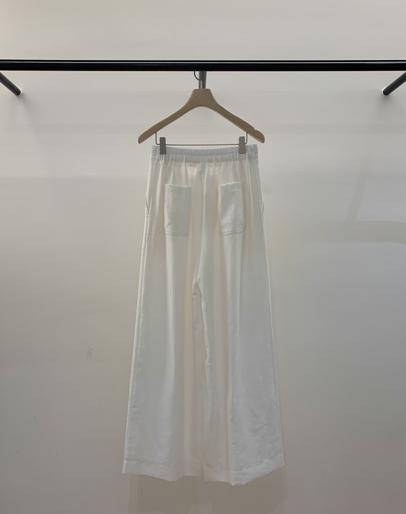 LA CREME韓國東大門直郵女士新款熱賣時尚休閑褲褶裥亞麻LA CREME休閑褲