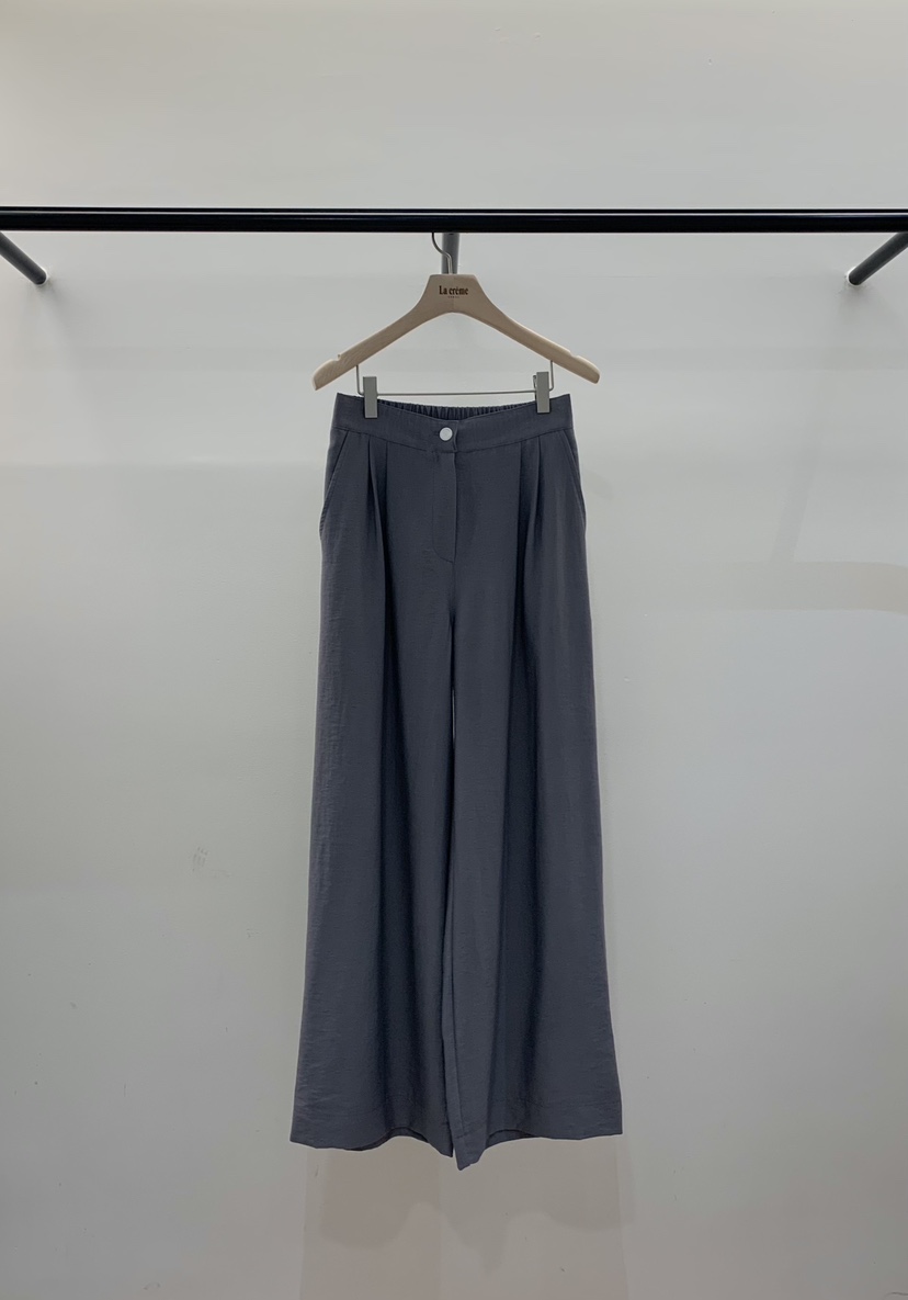 LA CREME韓國東大門直郵女士新款熱賣時尚休閑褲褶裥亞麻LA CREME休閑褲圖色3