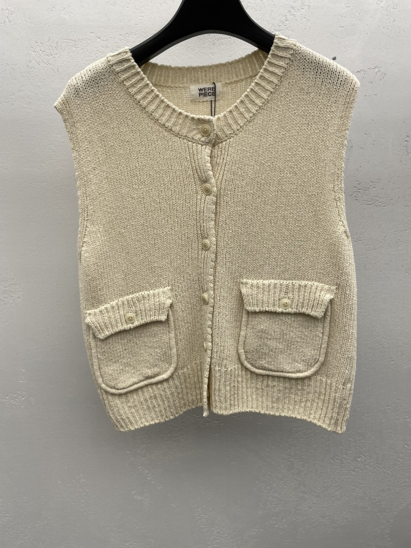 KARE/WEREPIECE韓國代購女士新品職業26春夏馬甲口袋棉質KARE/WEREPIECE馬甲圖色2