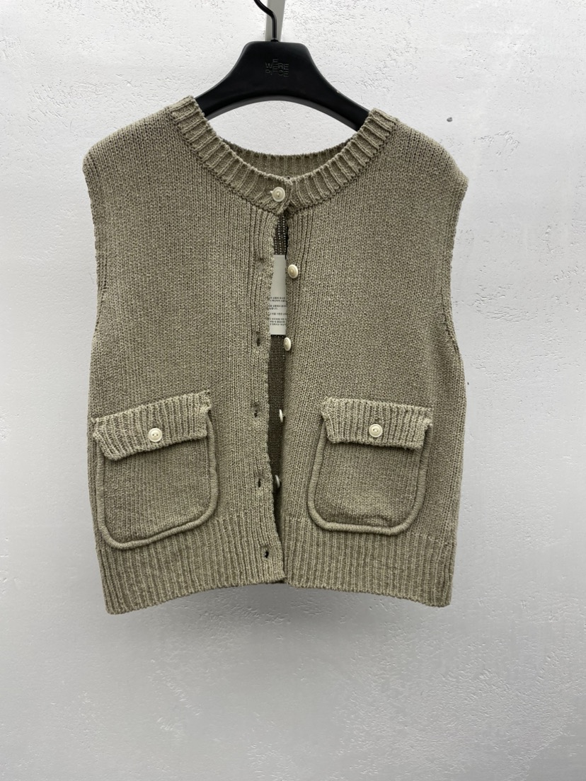 KARE/WEREPIECE韓國代購女士新品職業26春夏馬甲口袋棉質KARE/WEREPIECE馬甲圖色3