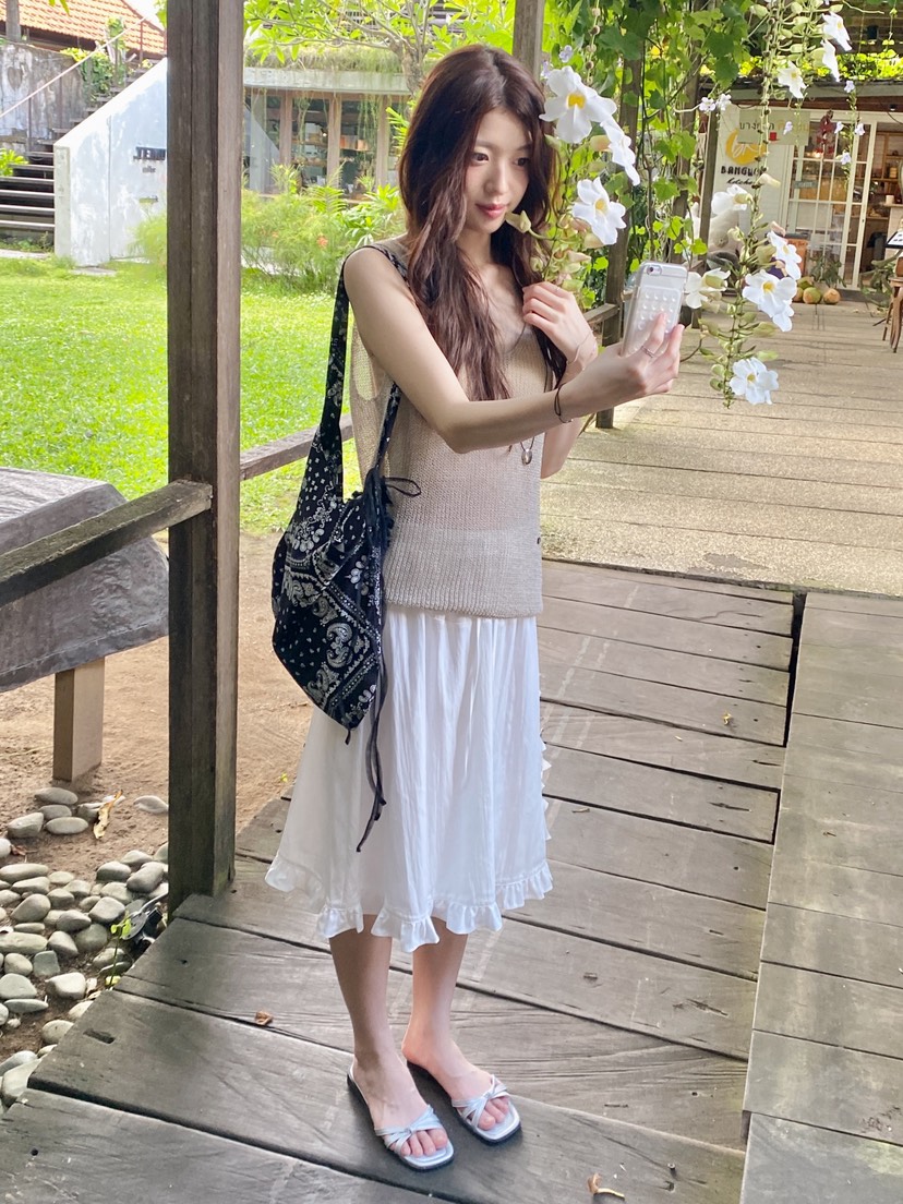 ERUME韓國代購女士新品熱賣人氣時尚推薦26春夏吊帶背心亞麻布ERUME吊帶/背心