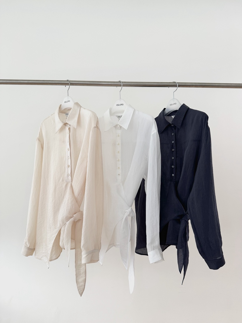 ERUME韓國東大門代購女士新品熱賣推薦時尚襯衫蕾絲衫透明ERUME襯衫/蕾絲衫