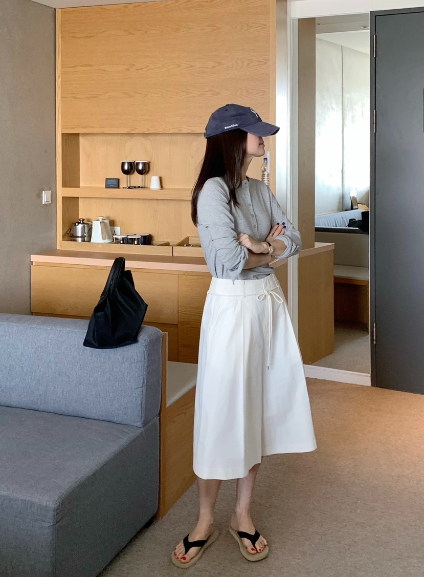 COURGETTE韓國東大門直郵女士新品推薦人氣休閑長袖T恤紐扣COURGETTE長袖T恤