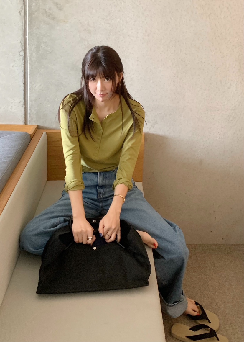 COURGETTE韓國東大門直郵女士新品推薦人氣休閑長袖T恤紐扣COURGETTE長袖T恤