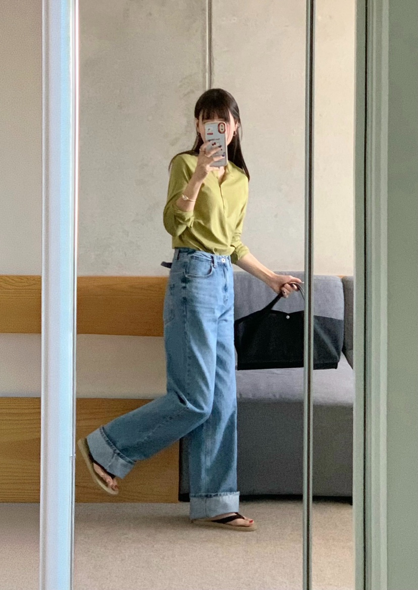 COURGETTE韓國東大門直郵女士新品推薦人氣休閑長袖T恤紐扣COURGETTE長袖T恤