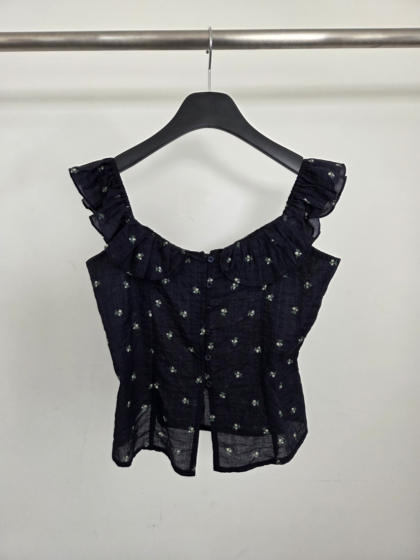 VERANDA韓國直郵女士新品職業26春夏休閑熱賣吊帶背心花朵VERANDA吊帶/背心圖色2