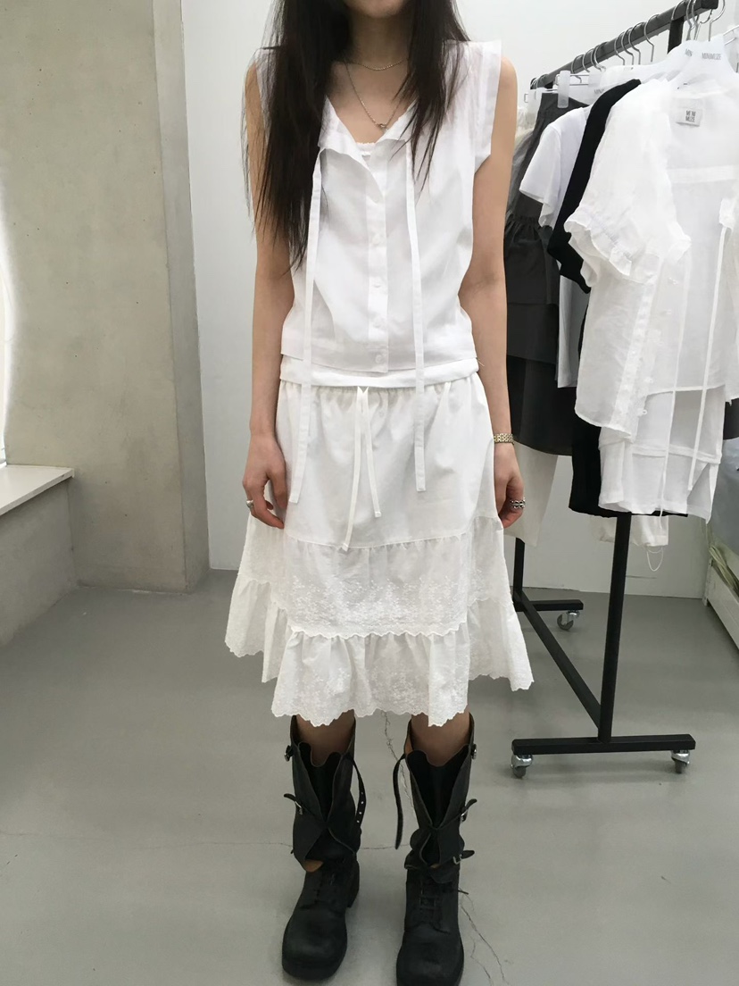 MINIMUZE韓國代購女士新品26春夏真品推薦人氣半身裙中短裙MINIMUZE半身裙/中短裙