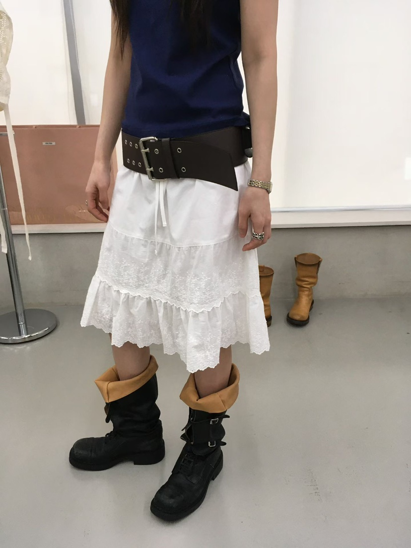 MINIMUZE韓國代購女士新品26春夏真品推薦人氣半身裙中短裙MINIMUZE半身裙/中短裙