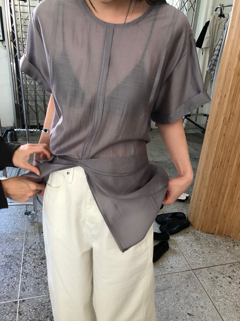 UNBOUND韓國東大門代購女裝新款職業休閑26春夏襯衫蕾絲衫UNBOUND襯衫/蕾絲衫