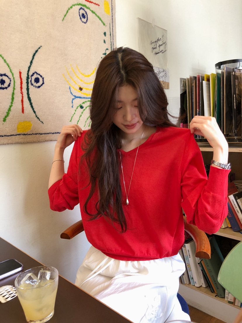 ERUME韓國直郵女士新品人氣職業推薦26春夏時尚針織衫亞麻布ERUME針織衫