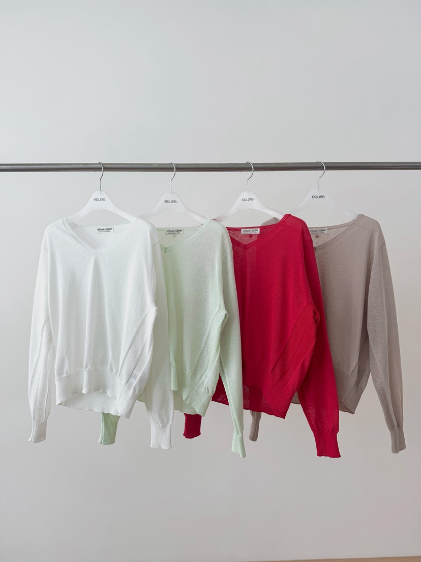 ERUME韓國直郵女士新品人氣職業推薦26春夏時尚針織衫亞麻布ERUME針織衫