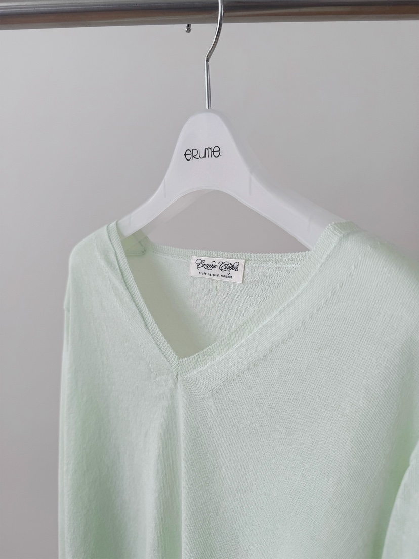 ERUME韓國直郵女士新品人氣職業推薦26春夏時尚針織衫亞麻布ERUME針織衫