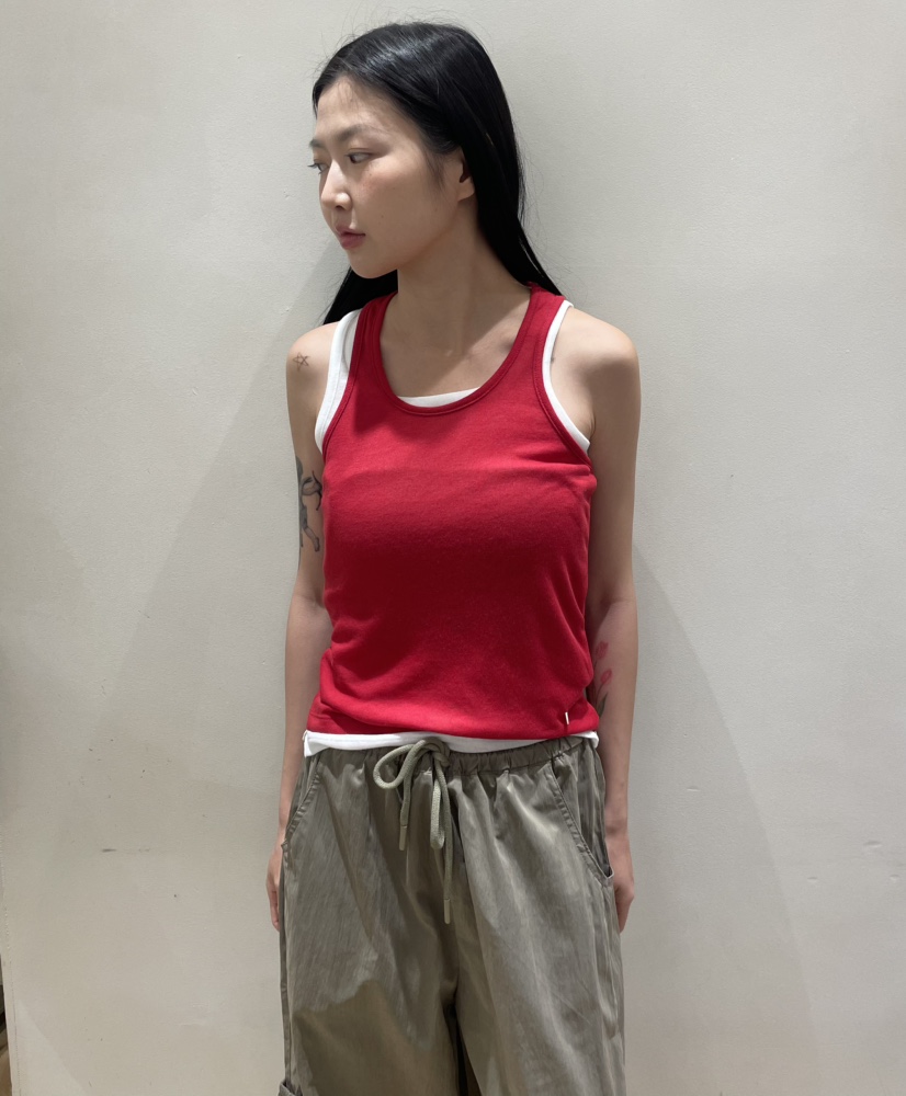 NEOUL韓國東大門代購女士新款26春夏推薦休閑吊帶背心雙層NEOUL/ahin雙領標簽吊帶/背心