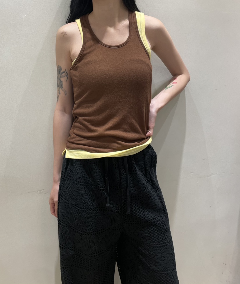 NEOUL韓國東大門代購女士新款26春夏推薦休閑吊帶背心雙層NEOUL/ahin雙領標簽吊帶/背心