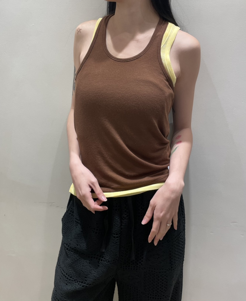 NEOUL韓國東大門代購女士新款26春夏推薦休閑吊帶背心雙層NEOUL/ahin雙領標簽吊帶/背心圖色2