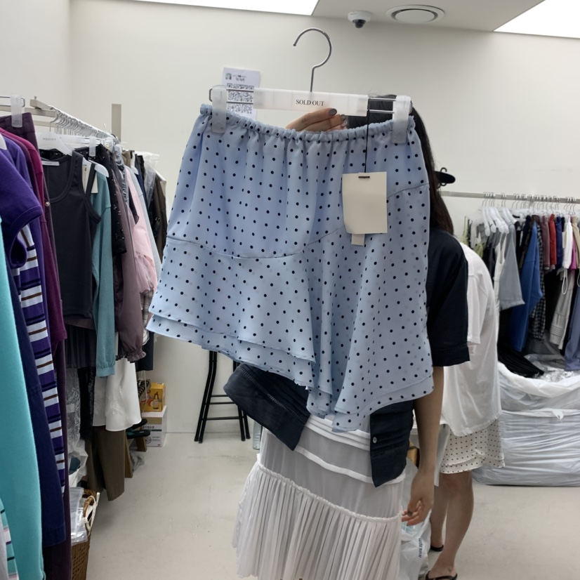 SOLD OUT韓國直郵女裝新品熱賣休閑推薦職業時尚短裙不對稱SOLD OUT短裙圖色2