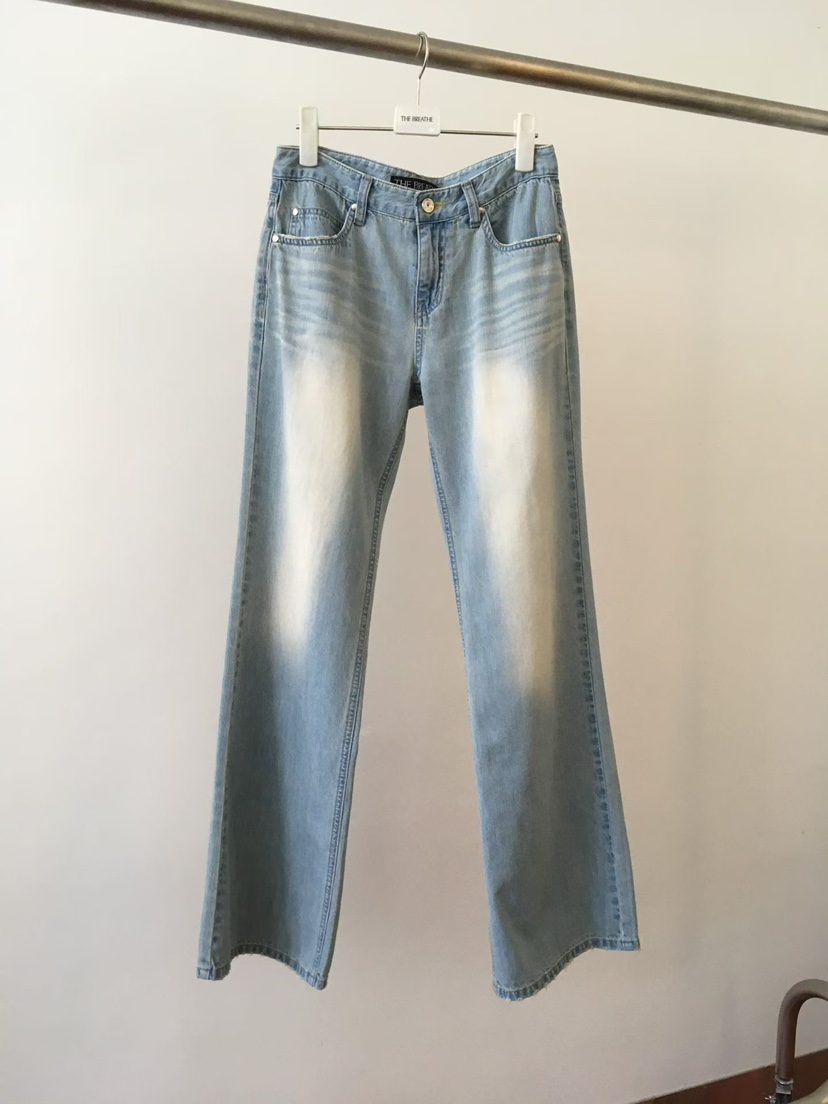 BREATHE韓國東大門代購女裝新款26春夏休閑推薦牛仔褲喇叭BREATHE牛仔褲圖色2