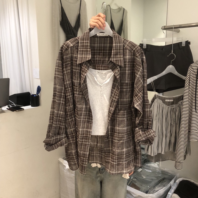 AUBE韓國東大門代購女士新品人氣時尚襯衫蕾絲衫不含內搭AUBE襯衫/蕾絲衫圖色1