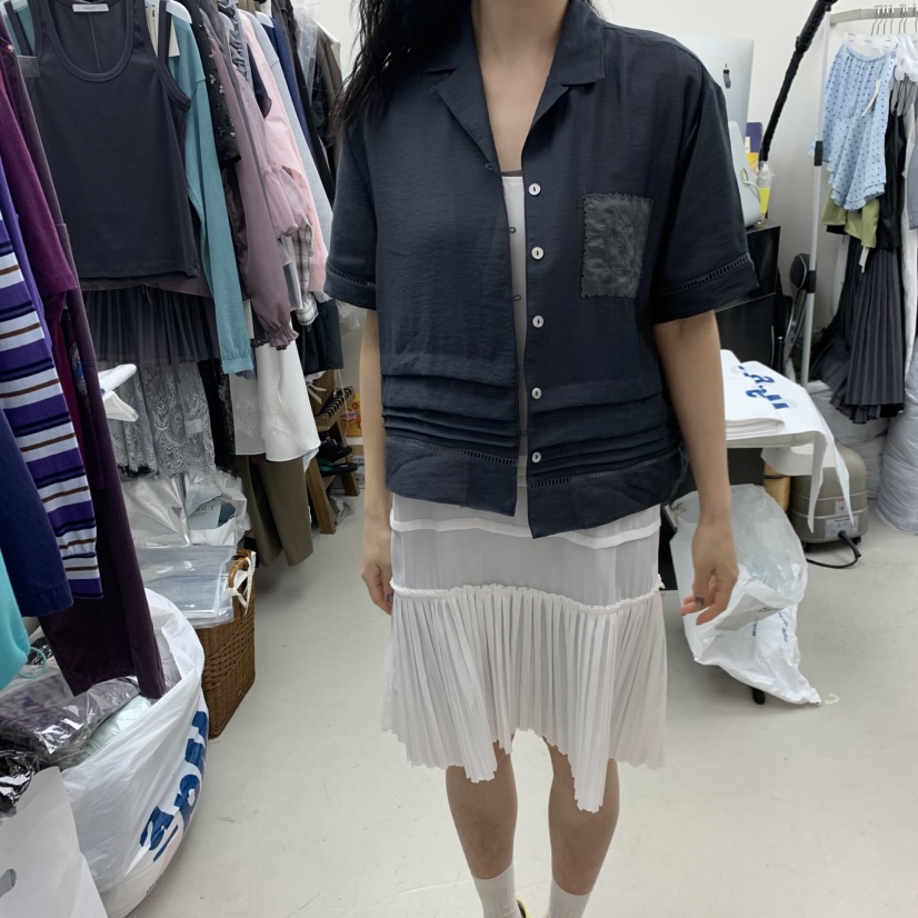SOLD OUT韓國東大門代購女士新品人氣職業休閑襯衫蕾絲衫SOLD OUT襯衫/蕾絲衫圖色3