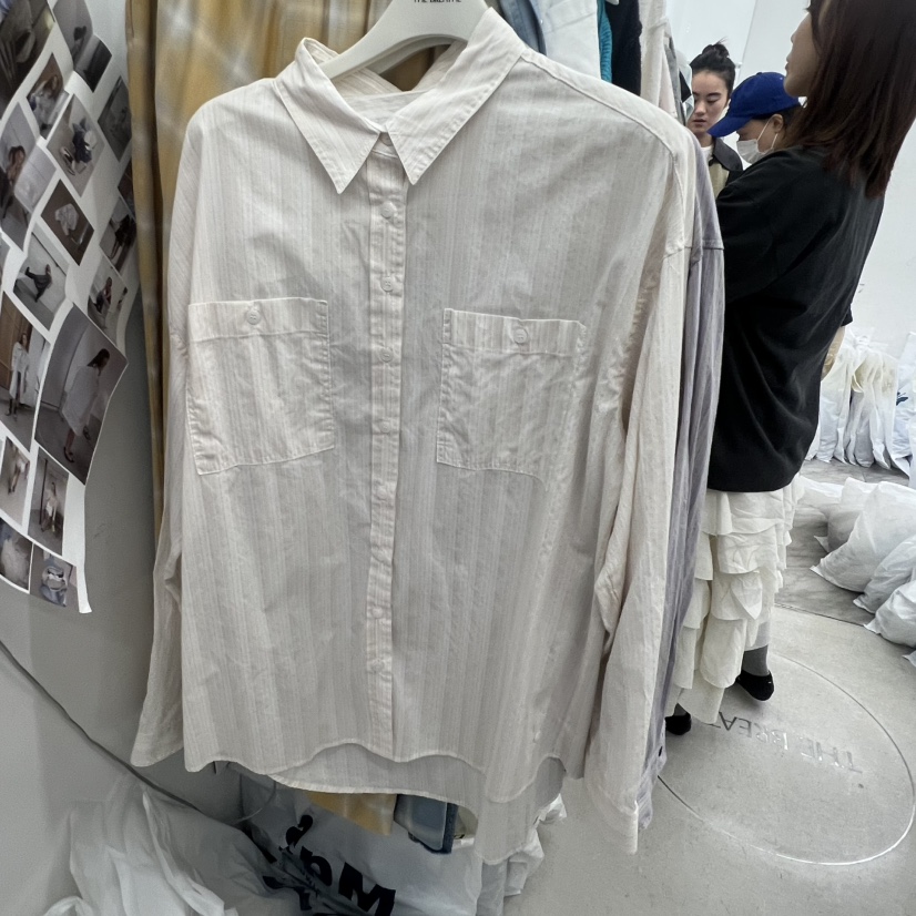 BREATHE韓國直郵女士新款職業推薦時尚26春夏襯衫蕾絲衫條紋BREATHE襯衫/蕾絲衫圖色1