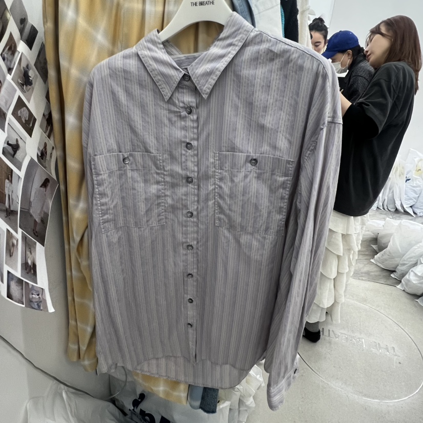 BREATHE韓國直郵女士新款職業推薦時尚26春夏襯衫蕾絲衫條紋BREATHE襯衫/蕾絲衫圖色2