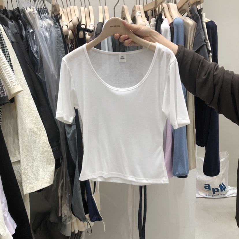FRE東大門實拍女裝新款時尚休閑26春夏熱賣職業推薦真品T恤FRE SEOULT恤圖色3