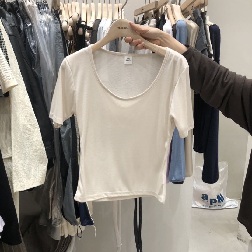 FRE東大門實拍女裝新款時尚休閑26春夏熱賣職業推薦真品T恤FRE SEOULT恤圖色5
