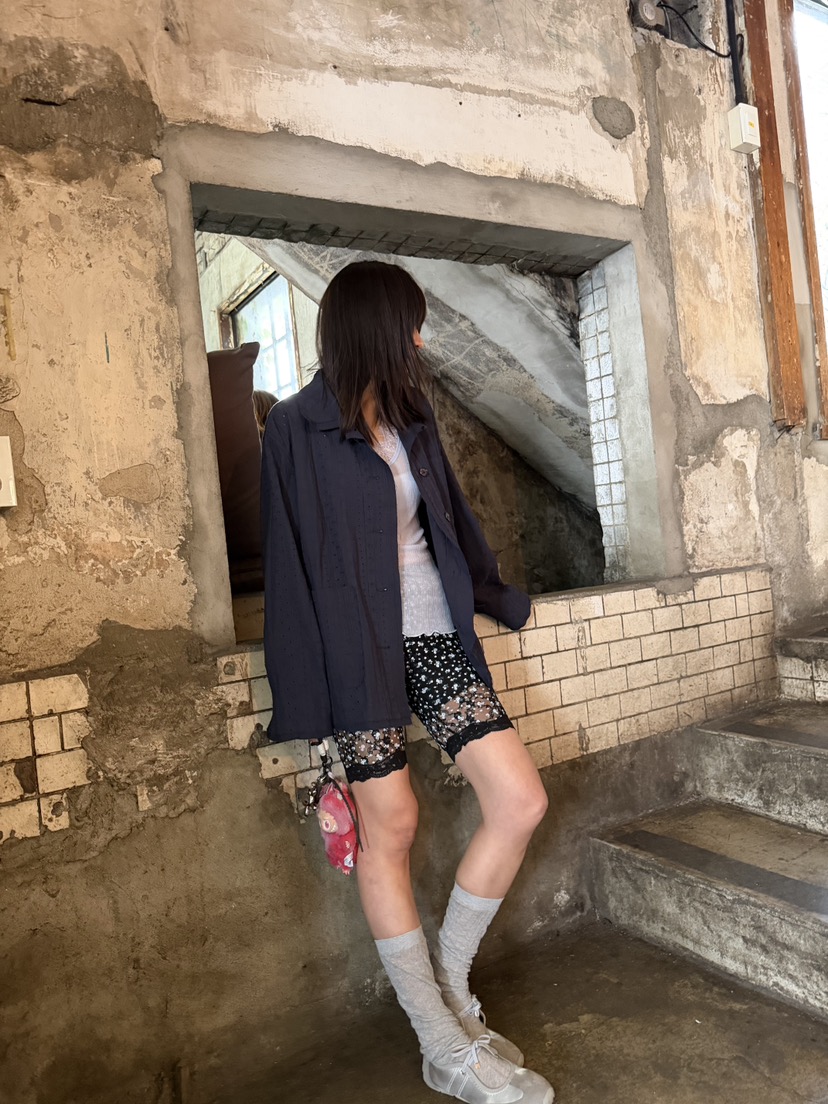 FRANC—L東大門實拍女裝新品真品推薦休閑熱賣26春夏夾克蕾絲FRANC夾克