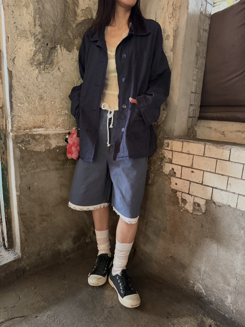 FRANC—L東大門實拍女裝新品真品推薦休閑熱賣26春夏夾克蕾絲FRANC夾克