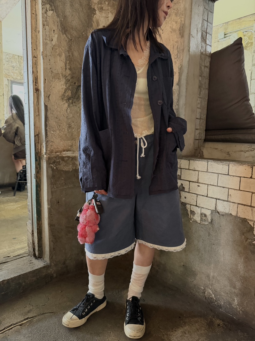 FRANC—L東大門實拍女裝新品真品推薦休閑熱賣26春夏夾克蕾絲FRANC夾克