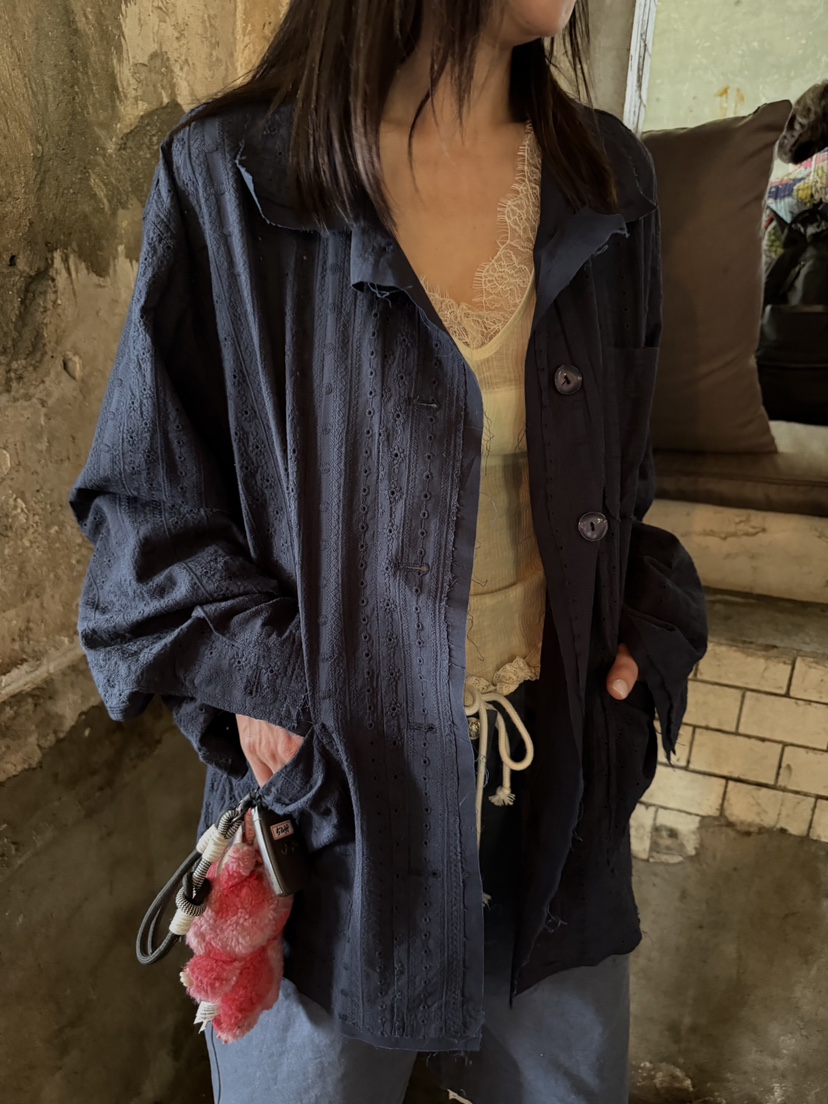 FRANC—L東大門實拍女裝新品真品推薦休閑熱賣26春夏夾克蕾絲FRANC夾克