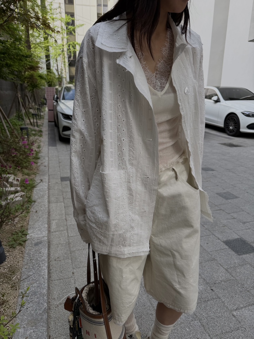 FRANC—L東大門實拍女裝新品真品推薦休閑熱賣26春夏夾克蕾絲FRANC夾克圖色2