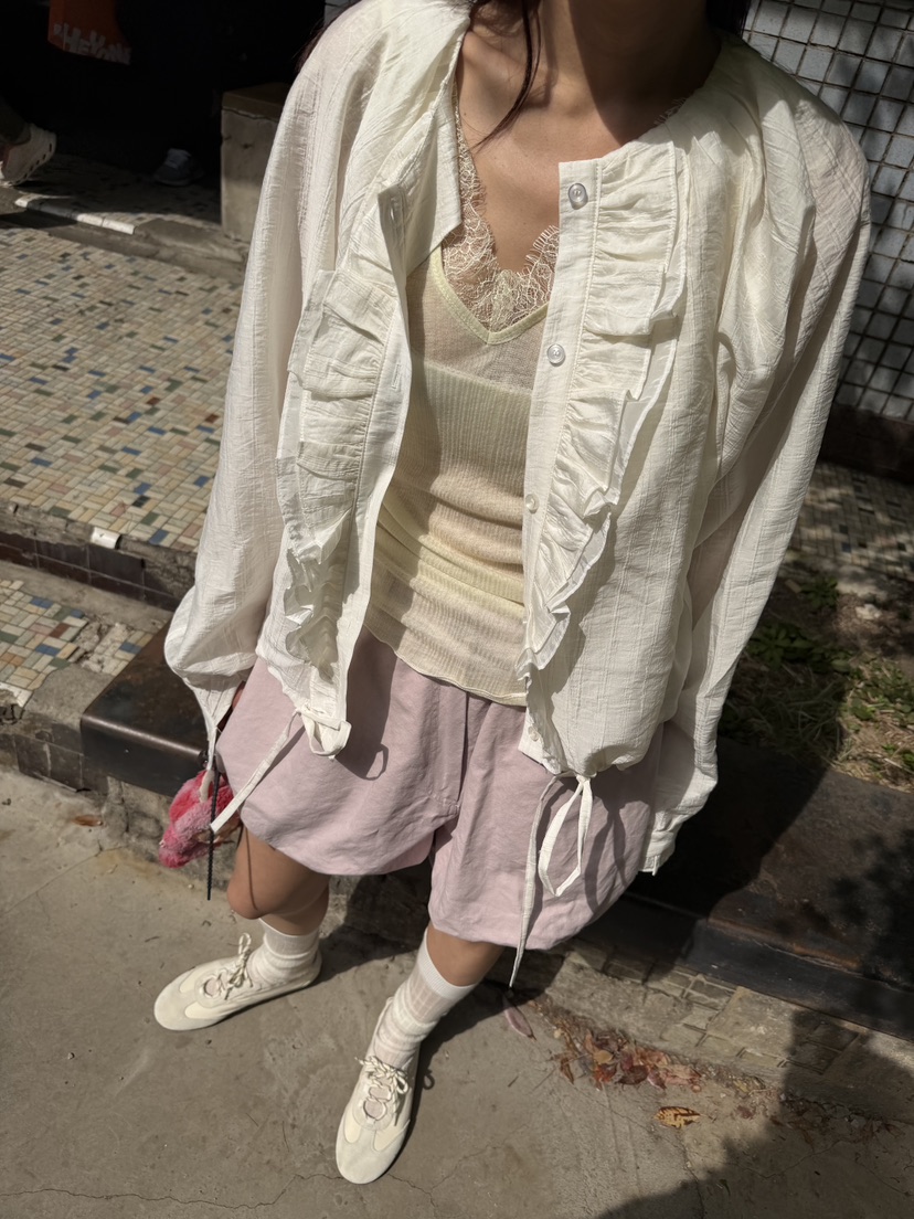 FRANC—L韓國東大門代購女裝新款職業熱賣休閑襯衫蕾絲衫FRANC襯衫/蕾絲衫