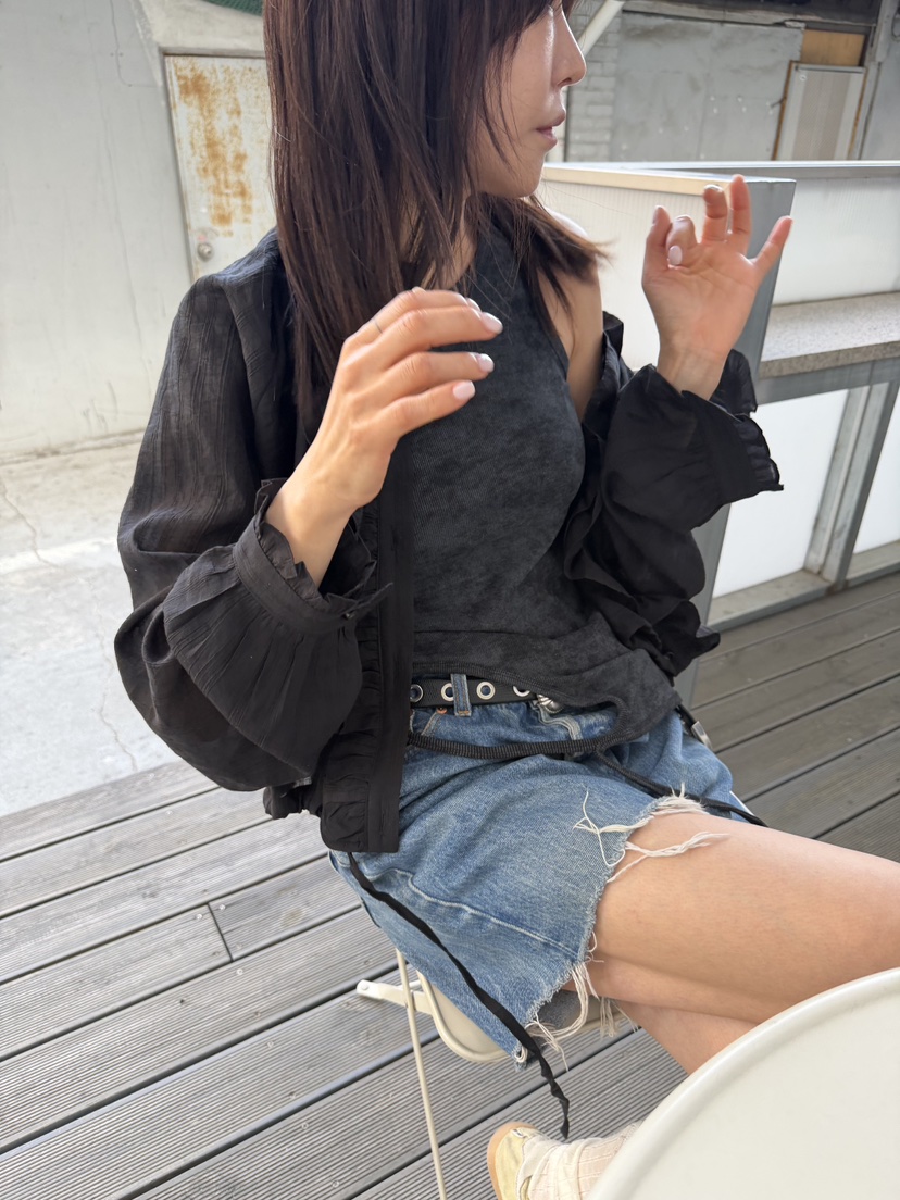 FRANC—L韓國東大門代購女裝新款職業熱賣休閑襯衫蕾絲衫FRANC襯衫/蕾絲衫