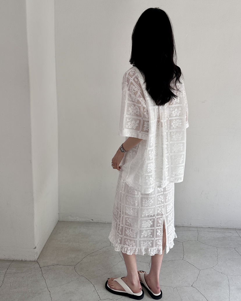 HOWDY/FACT THE NERD韓國直郵實拍女裝新品職業套裝不含內搭鉤針編織HOWDY/FACT THE NERD套裝