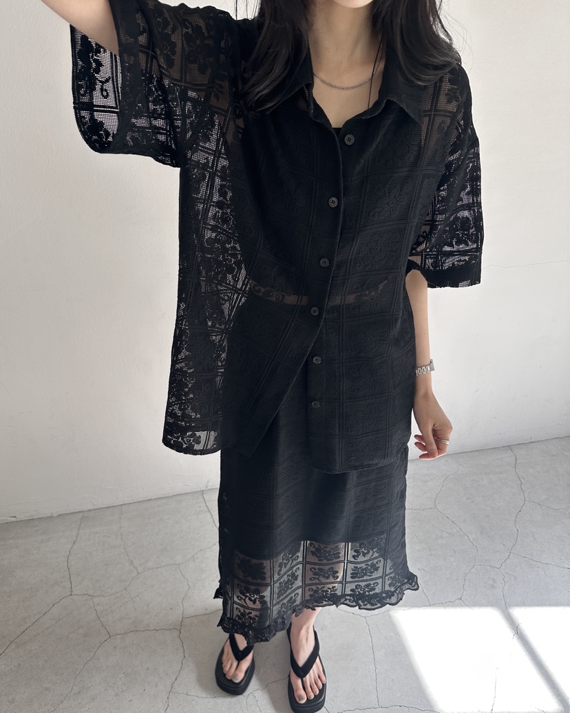 HOWDY/FACT THE NERD韓國直郵實拍女裝新品職業套裝不含內搭鉤針編織HOWDY/FACT THE NERD套裝