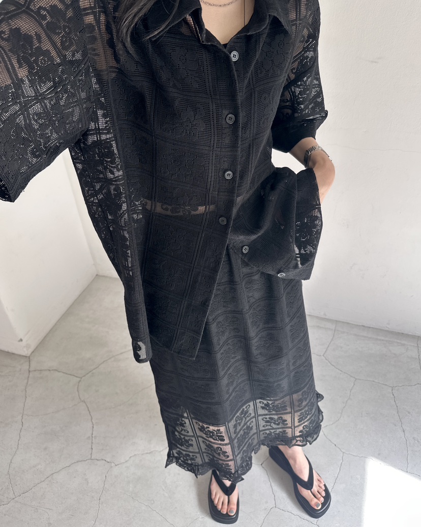 HOWDY/FACT THE NERD韓國直郵實拍女裝新品職業套裝不含內搭鉤針編織HOWDY/FACT THE NERD套裝