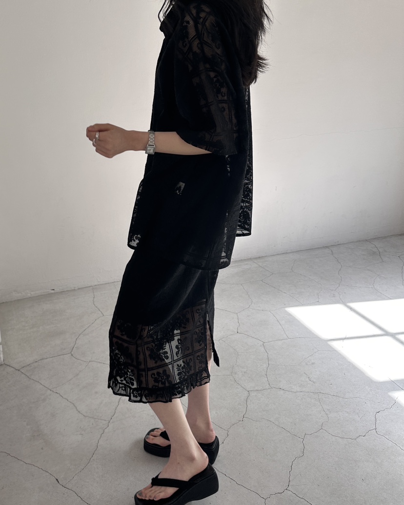 HOWDY/FACT THE NERD韓國直郵實拍女裝新品職業套裝不含內搭鉤針編織HOWDY/FACT THE NERD套裝