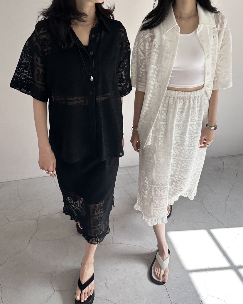 HOWDY/FACT THE NERD韓國直郵實拍女裝新品職業套裝不含內搭鉤針編織HOWDY/FACT THE NERD套裝