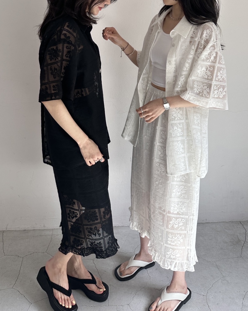 HOWDY/FACT THE NERD韓國直郵實拍女裝新品職業套裝不含內搭鉤針編織HOWDY/FACT THE NERD套裝