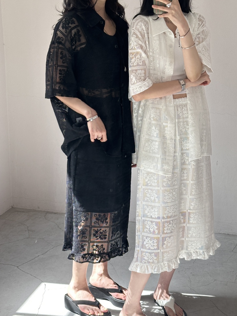 HOWDY/FACT THE NERD韓國直郵實拍女裝新品職業套裝不含內搭鉤針編織HOWDY/FACT THE NERD套裝