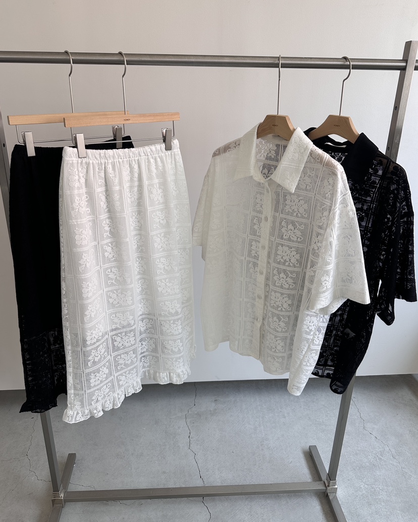 HOWDY/FACT THE NERD韓國直郵實拍女裝新品職業套裝不含內搭鉤針編織HOWDY/FACT THE NERD套裝