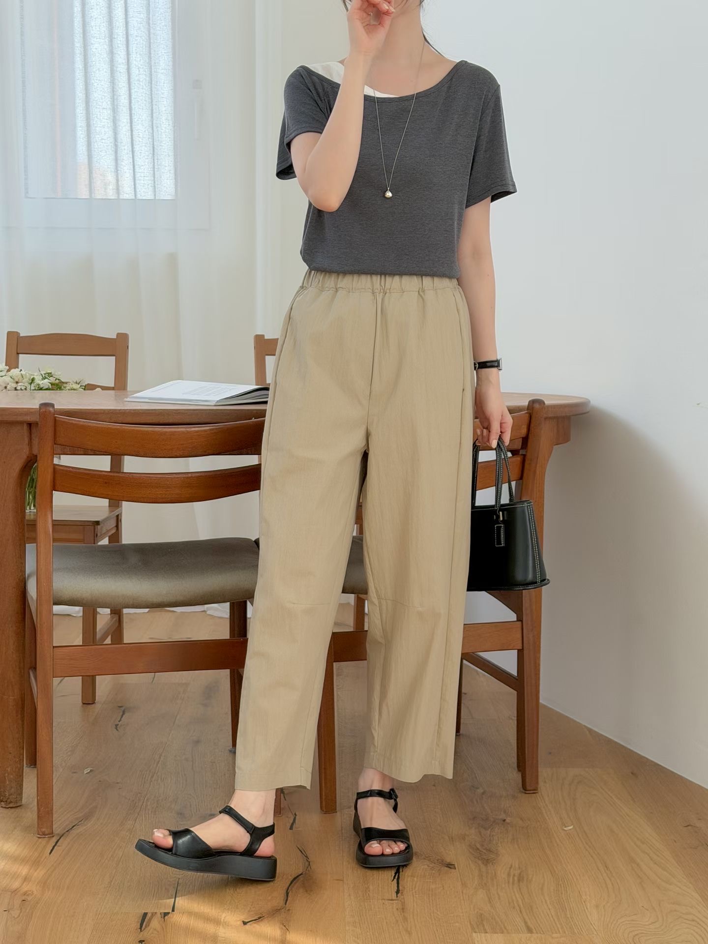 OTTO韓國直郵實拍女裝新品人氣推薦熱賣休閑時尚職業休閑褲OTTO休閑褲