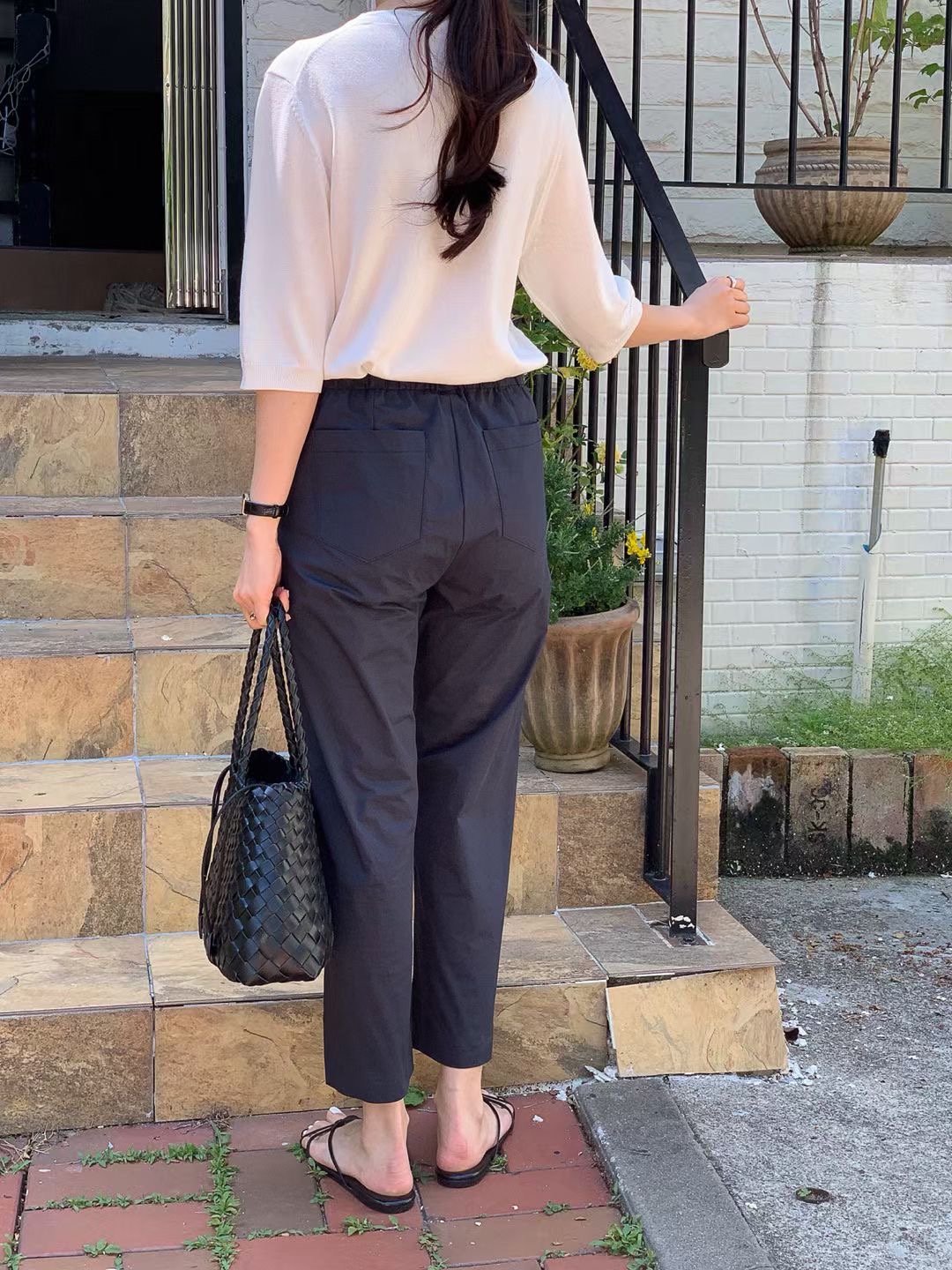 OTTO東大門實拍女士新品熱賣休閑真品推薦人氣休閑褲紐扣OTTO休閑褲