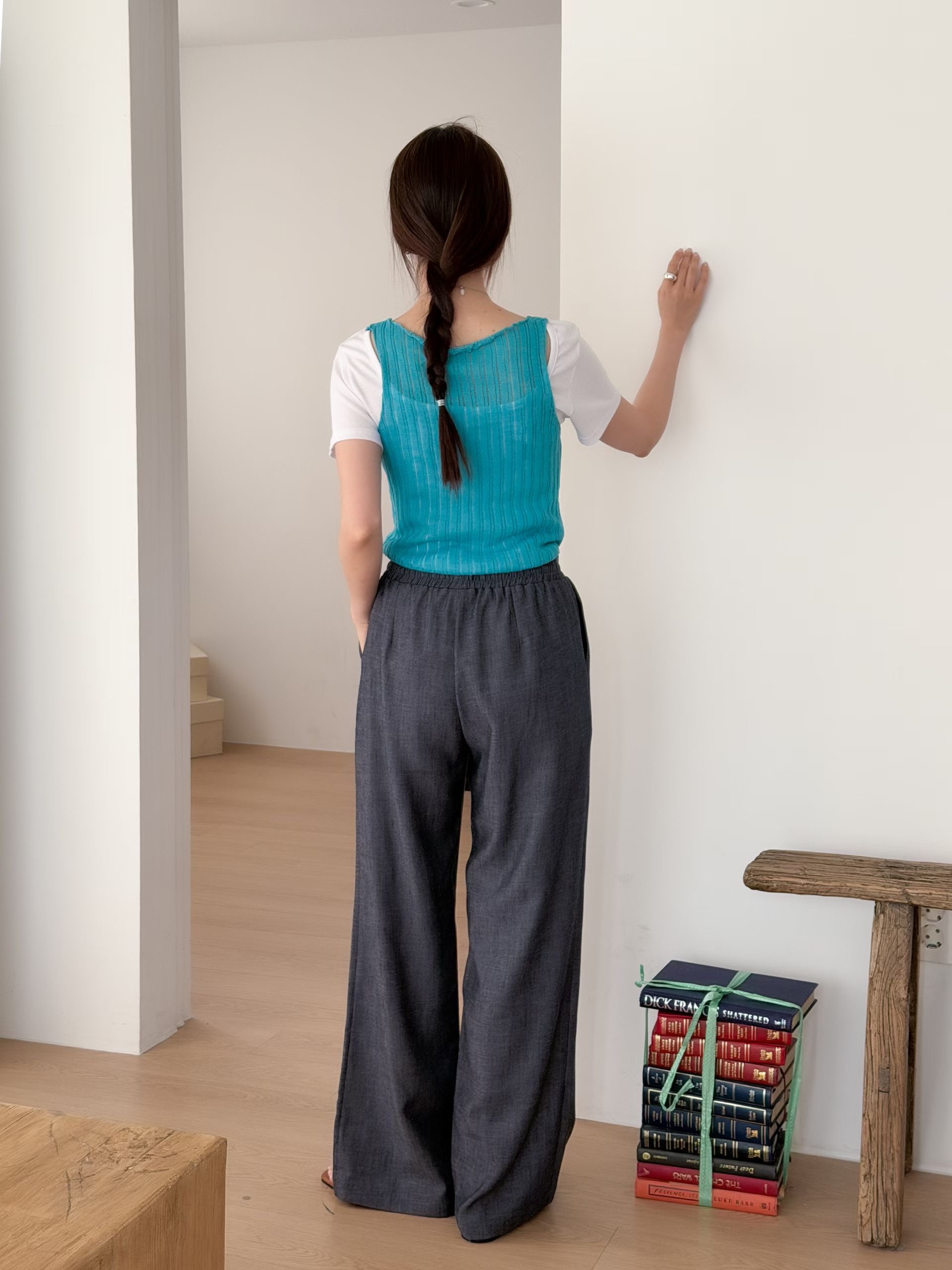 OTTO韓國代購女士新款職業推薦人氣26春夏熱賣休閑褲亞麻OTTO休閑褲