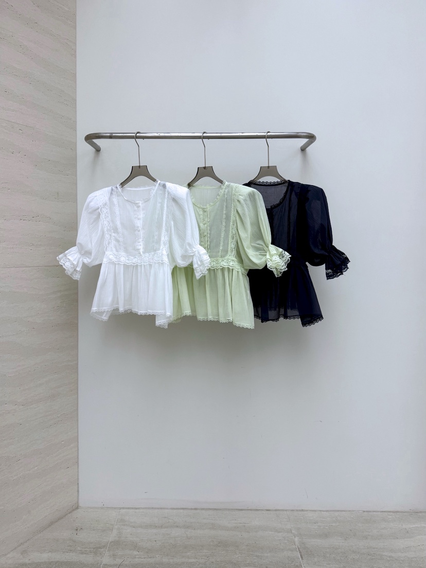 AB韓國代購女士新品推薦休閑熱賣26春夏真品時尚襯衫蕾絲衫AB襯衫/蕾絲衫