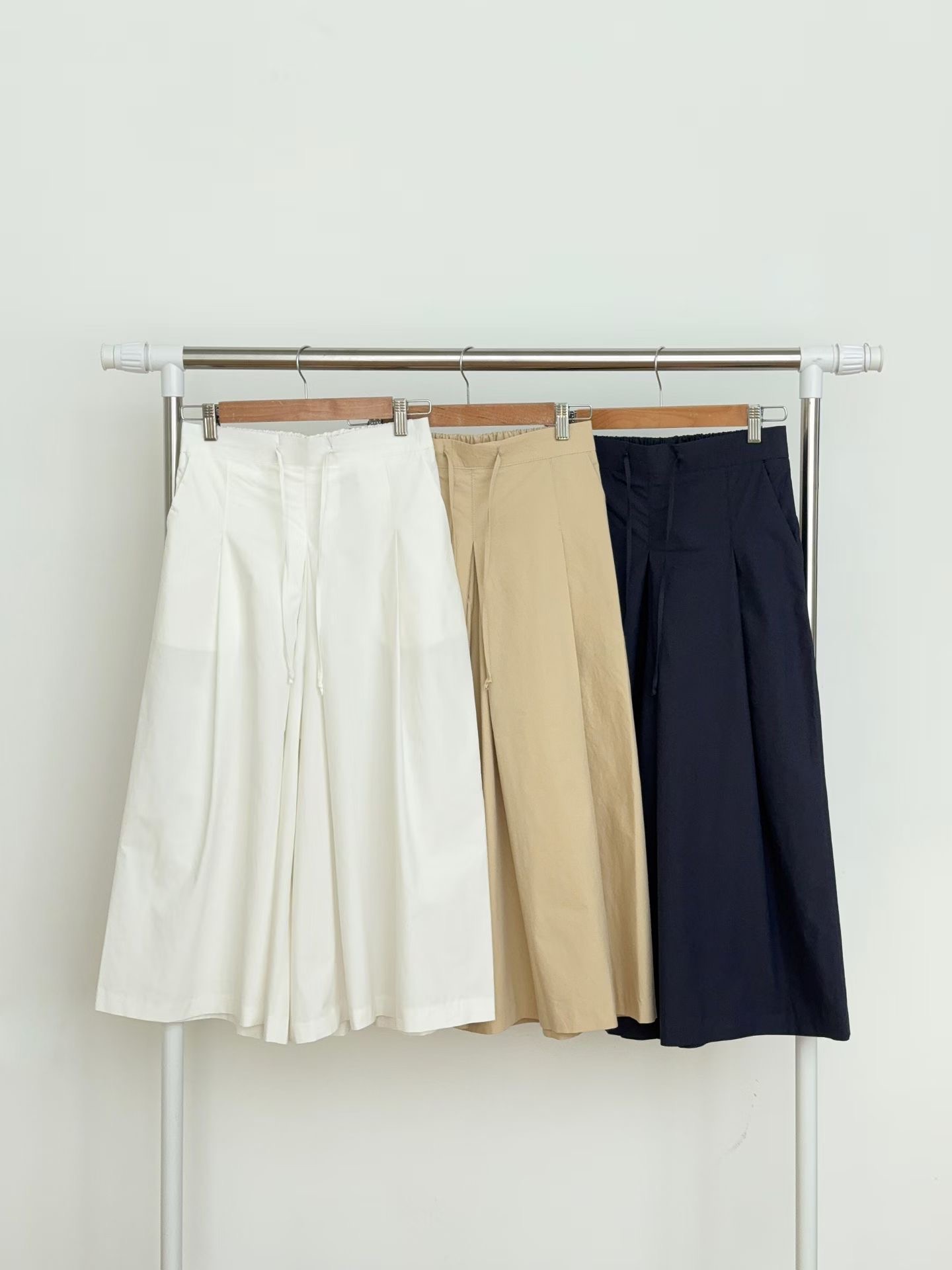 OTTO韓國代購女士新款熱賣時尚休閑26春夏休閑褲棉質褶裥OTTO休閑褲圖色2左二色