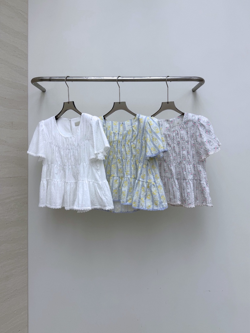 AB東大門直郵女裝新款人氣推薦熱賣時尚休閑襯衫蕾絲衫花朵AB襯衫/蕾絲衫