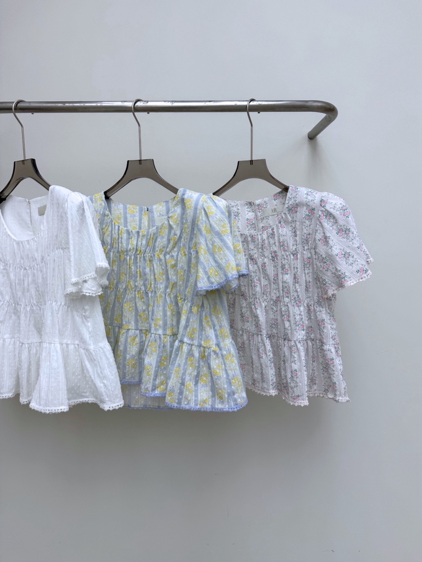 AB東大門直郵女裝新款人氣推薦熱賣時尚休閑襯衫蕾絲衫花朵AB襯衫/蕾絲衫